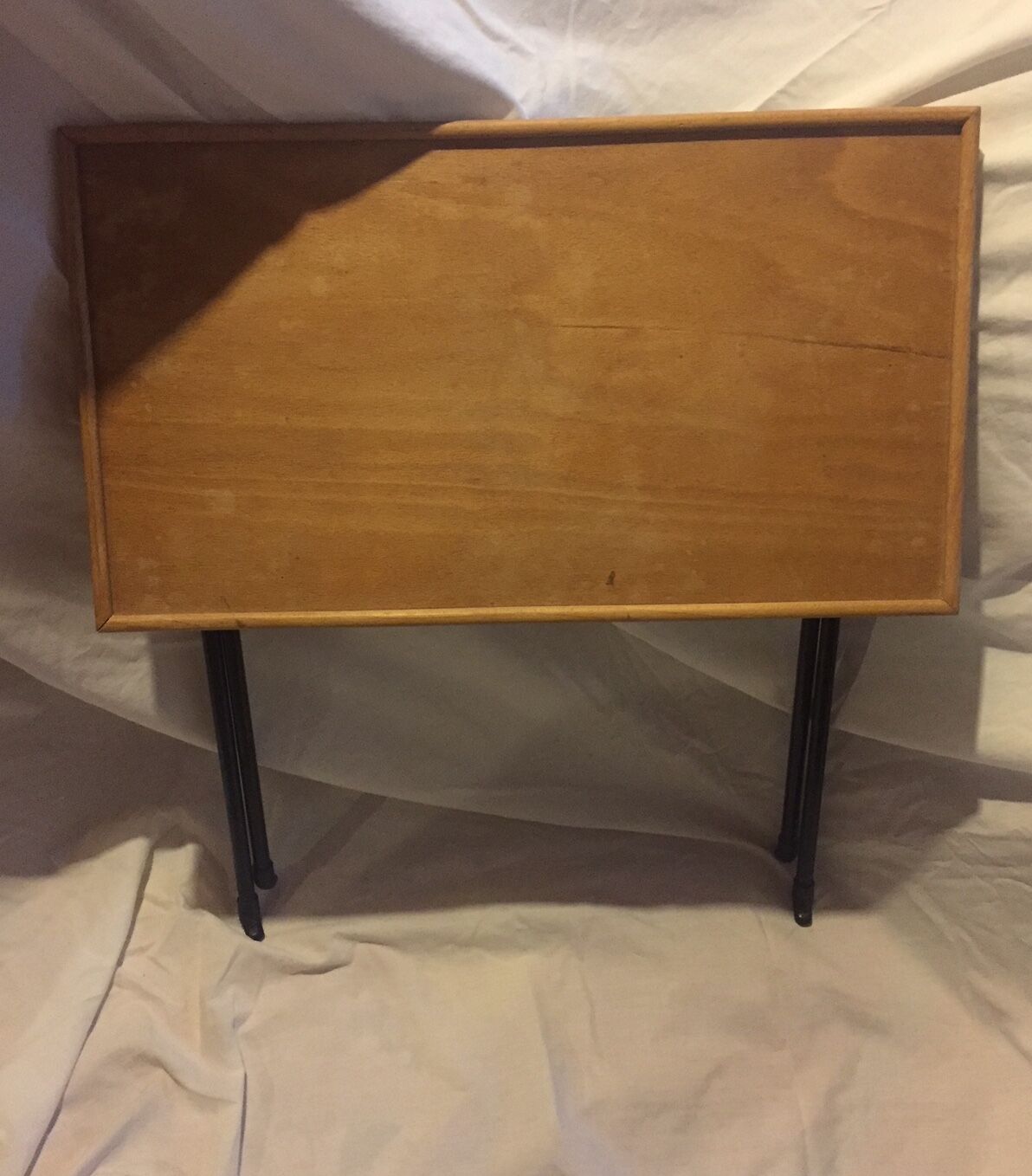 Foldable worker in wood, fabric and metal from the 60s and 70s