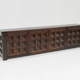 Spanish brutalist sideboard solid wood