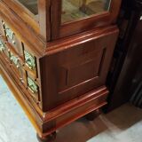 Library-Argentier-window in ceylon solid teak circa 1960