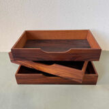 Vintage storage boxes rosewood
