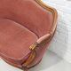 Pink velvet bench
