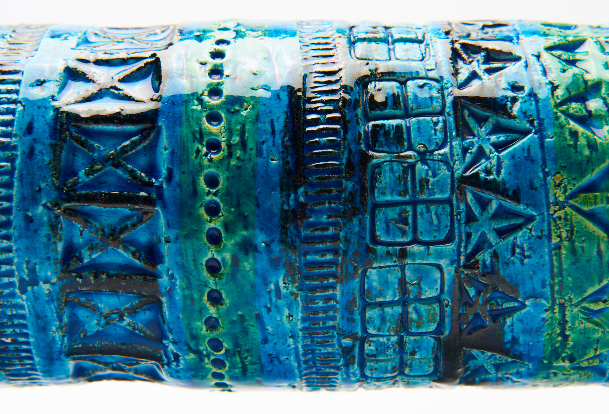 Le Chat by Aldo Londi for Bitossi in blue ceramic, circa 1950