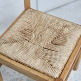 Pair of straw chairs. France, circa 1960