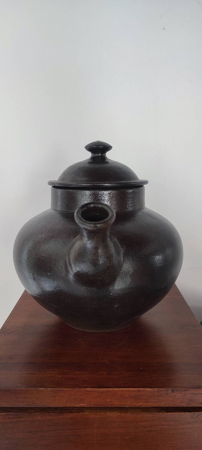 Jean Dubost glazed stoneware teapot