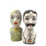 Tarcisio Tosin, Two half-bust sculptures, La Freccia, Vicenza Italy 1960s