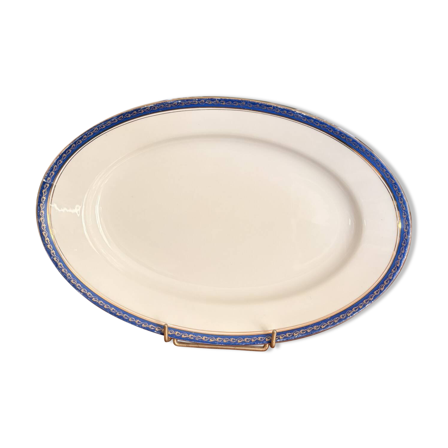 Old Oval Plate 34x23cm Limoges Porcelain Betoule & Legrand