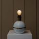 White Ceramic Table Lamp with Gold Band, Italy 1980s – Hollywood Regency Vintage