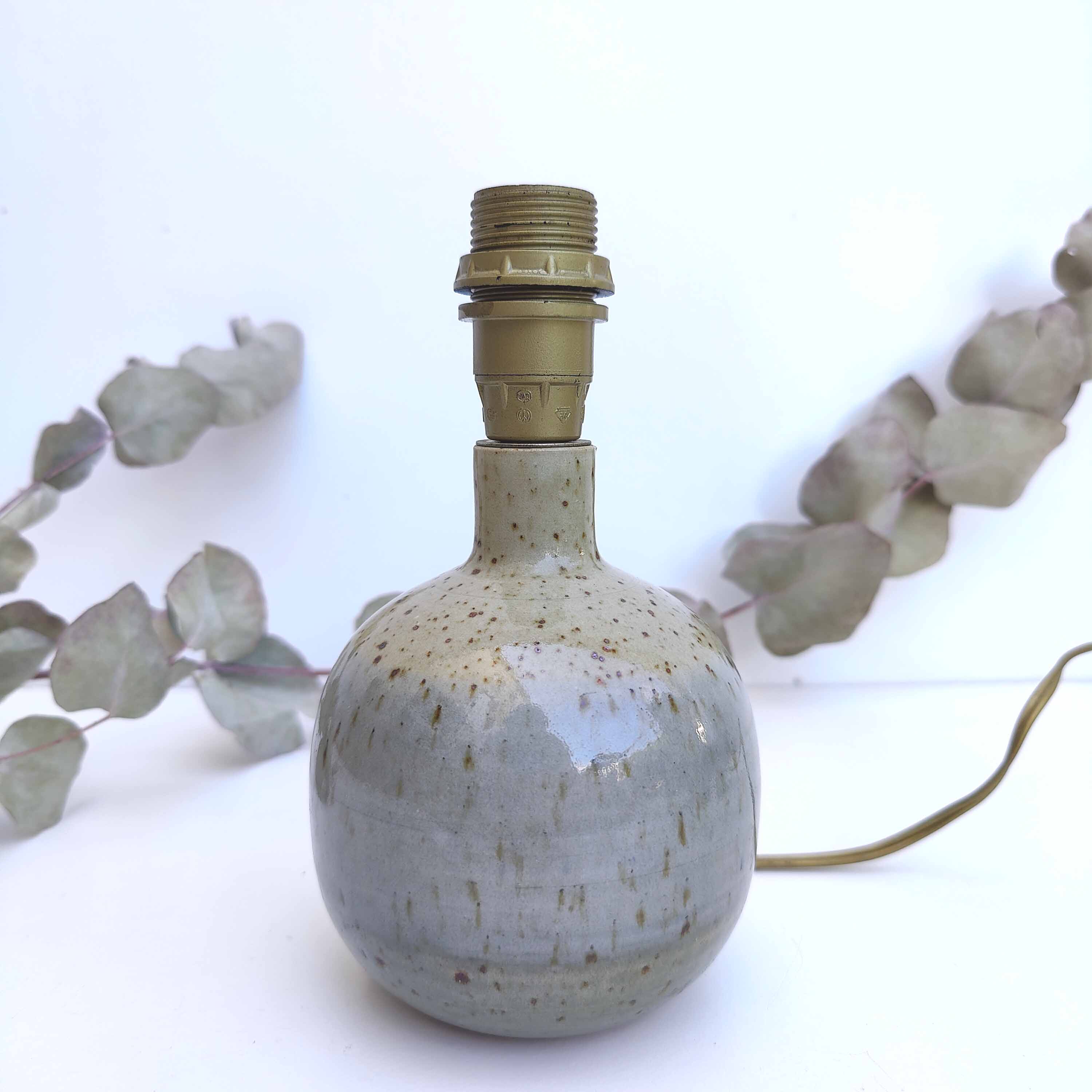 Lamp foot vintage ball ceramic stoneware