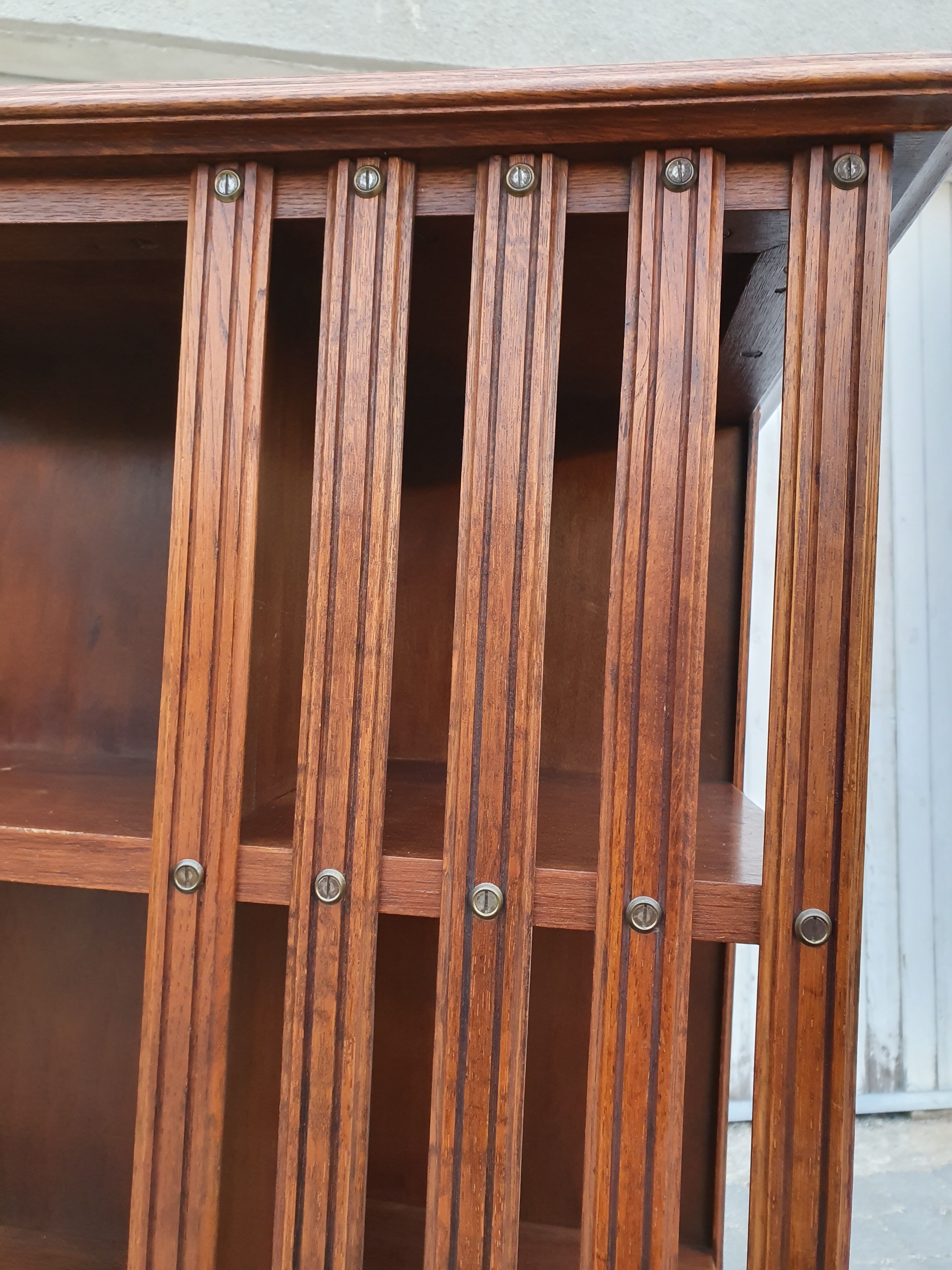 Revolving library of ancient notary 1920 oak