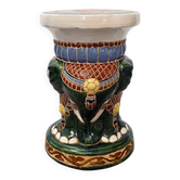 Vintage Chinese ceramic elephant plant stand – 1970s