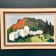Huile sur toile originale suédoise – « Village de montagne » par Stig Wernheden – Vintage et encadrée – 48 × 70 cm (18,9" × 27,6")