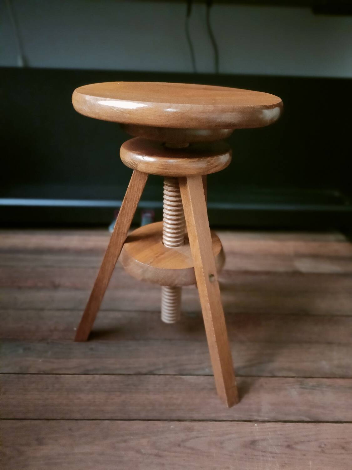 Vintage screw workshop stool