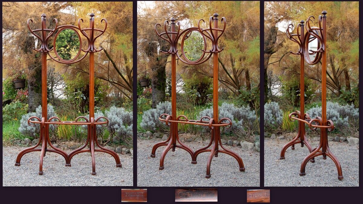 Thonet parrot coat rack in cloakroom 1900 ca