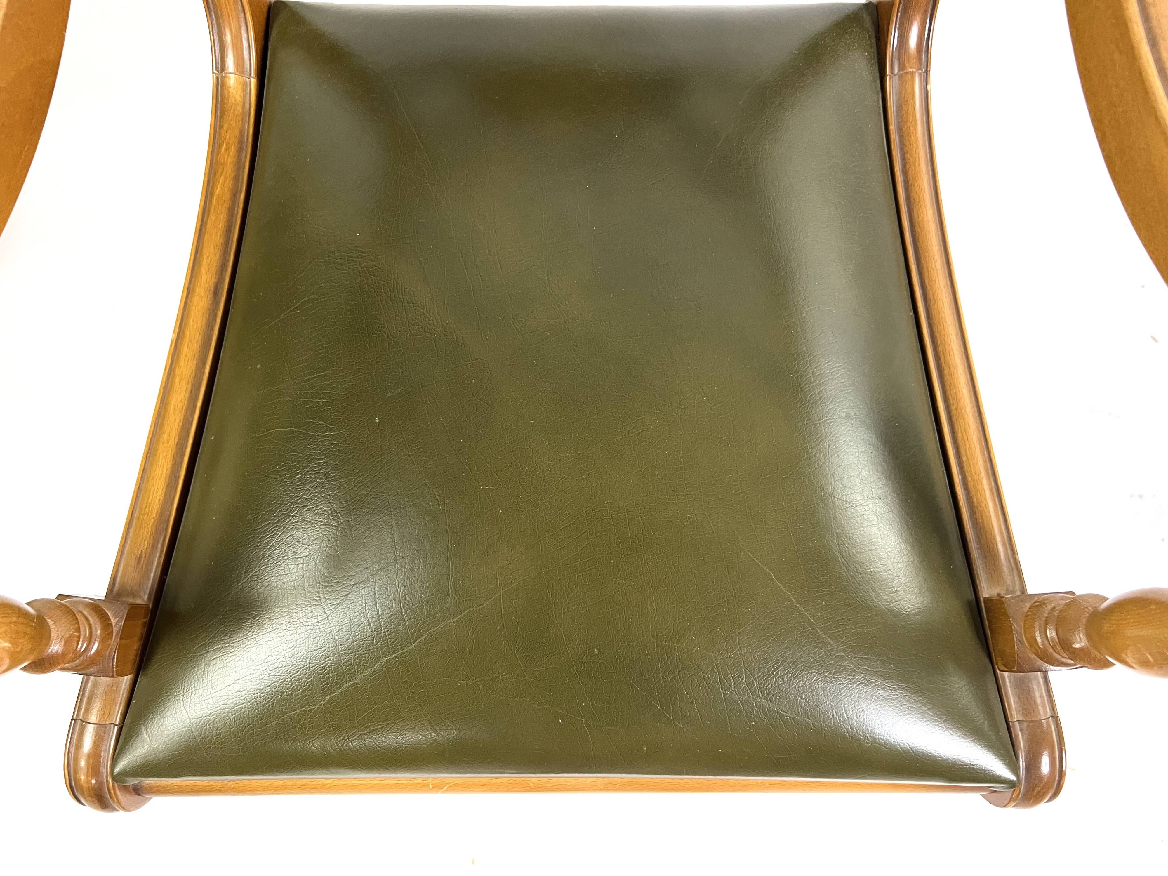 Fauteuil de bureau vintage en noyer – Style Restauration