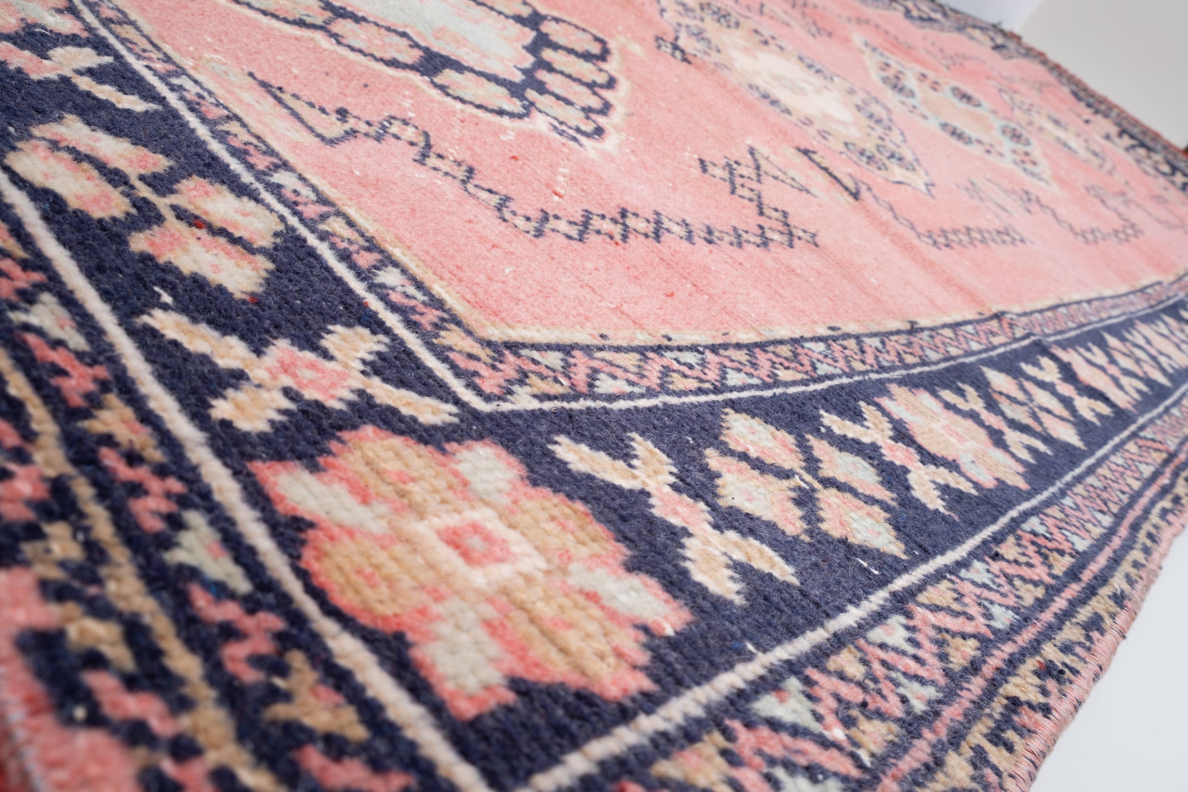 Overdyed Long and Wide Turkish Oushak Runner 4'7" X 11'10"