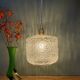 Suspension globe vintage en verre transparent