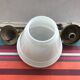 Old white opaline suspension - alu support 50 years vintage
