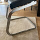 Leather and chrome designer stool