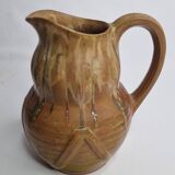 Art Deco pitcher in flamed sandstone from Denbac, Vierzon