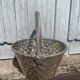 Vintage French Silver Plated Dimpled Basket