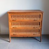 Rattan chest of drawers