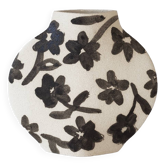 Ceramic vase 'flowers pattern'
