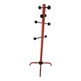 Black and red floor coat rack Italy 1980s Italian design style space age modernist