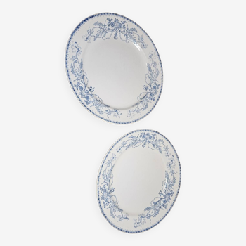 2 Boch Frères Rubis plates