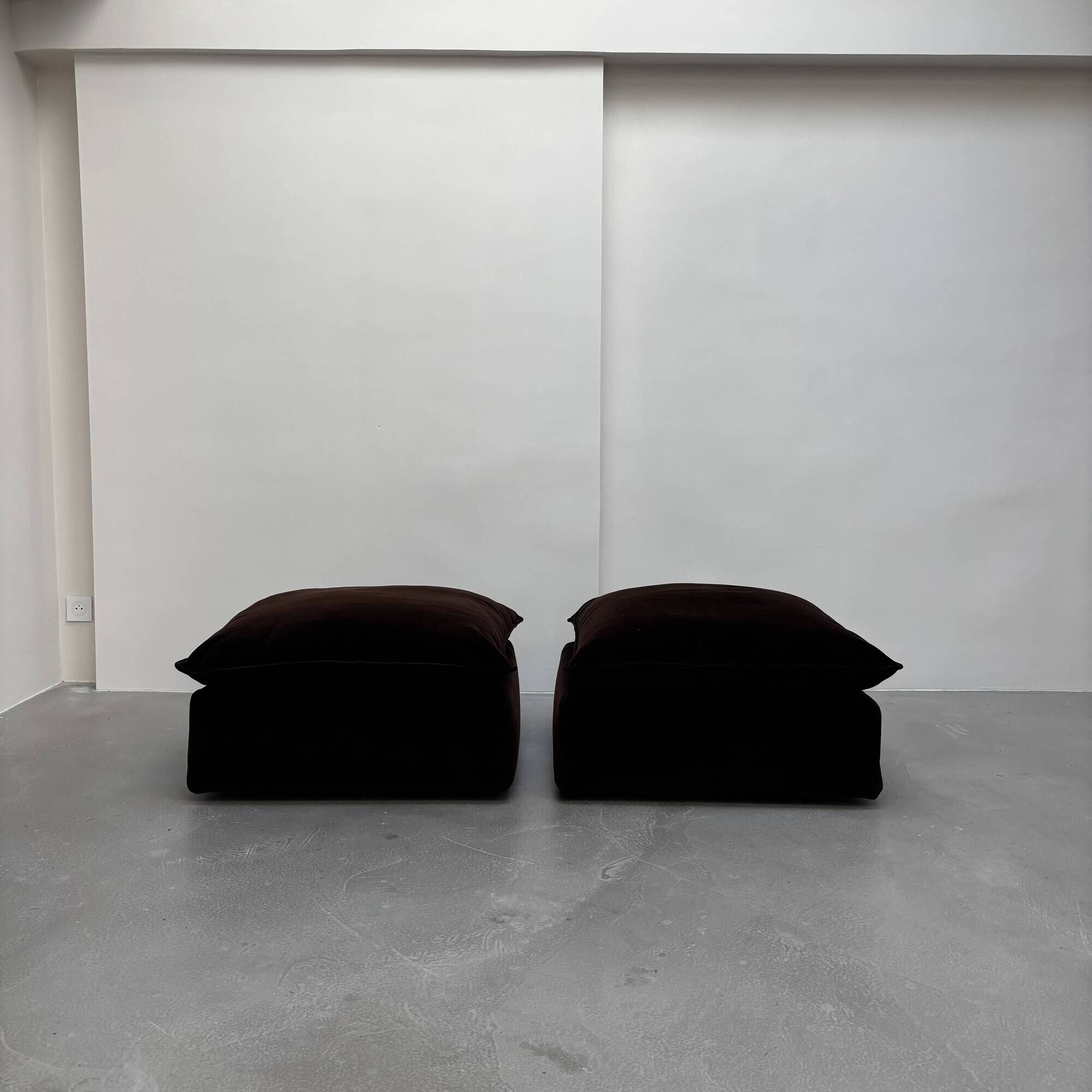 Pair of poufs by Pas d'Urbino for Zanotta