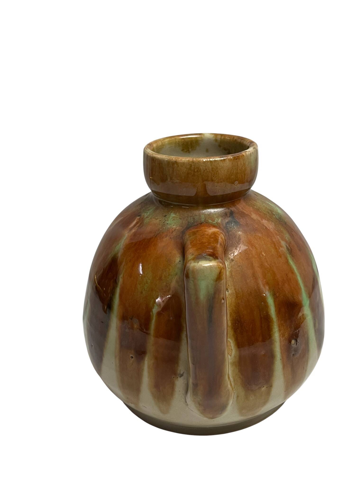 Vintage, JEB stoneware vase with handles circa 1950