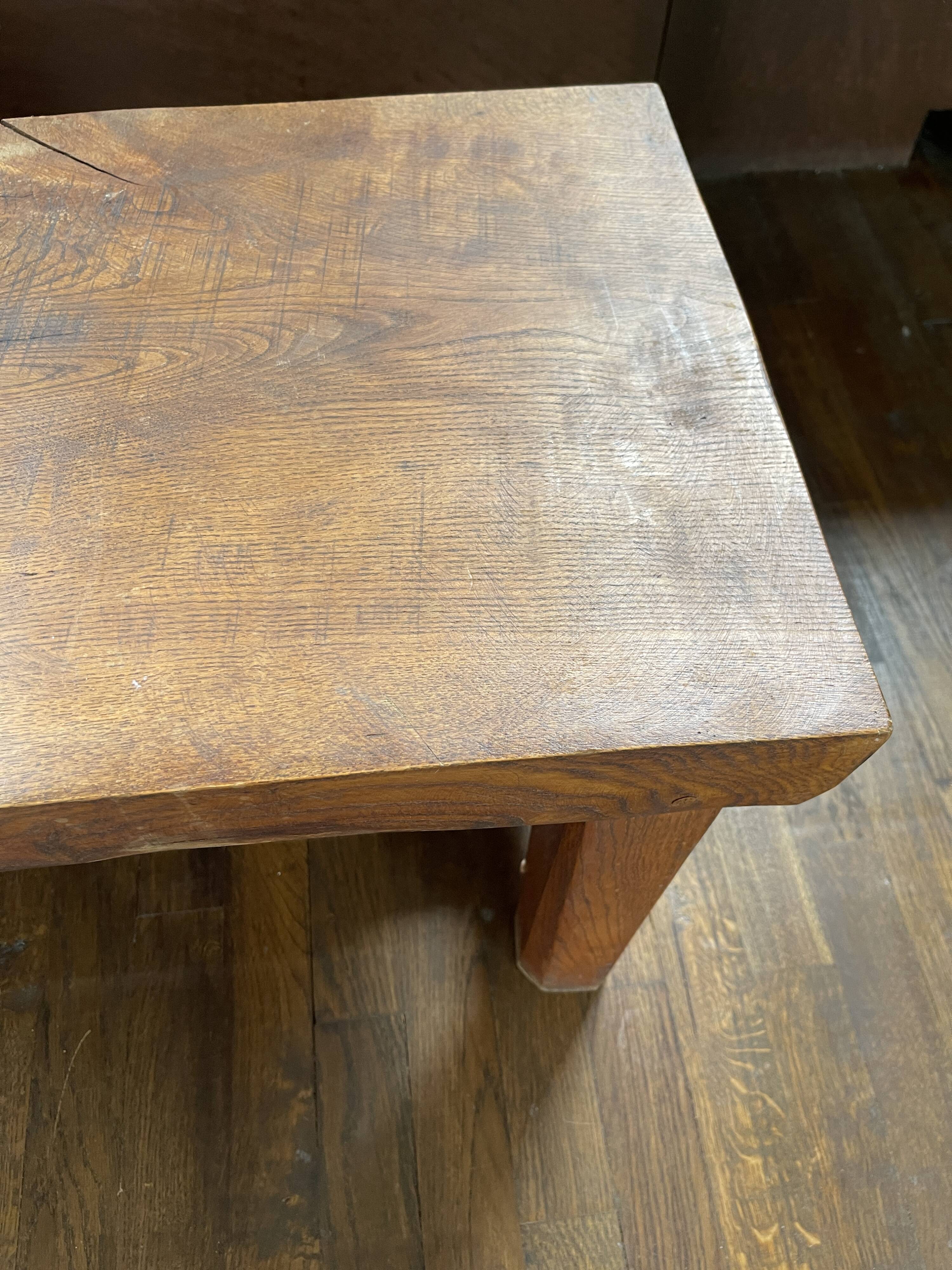 Table base brutalist solid wood