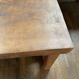 Table base brutalist solid wood
