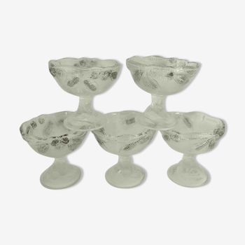 Lot de 5 coupes à glace vintage