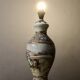 Ceramic lamp with oriental decoration and signature