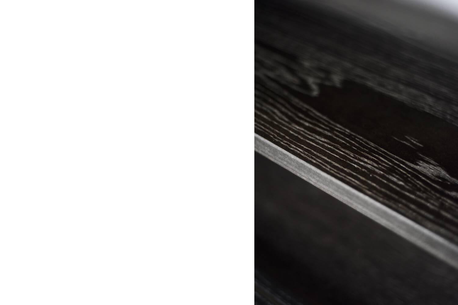 Mid-Century Modern Scandinavian Buffet in Dark Raw Oak with Wooden Handles, 1960s