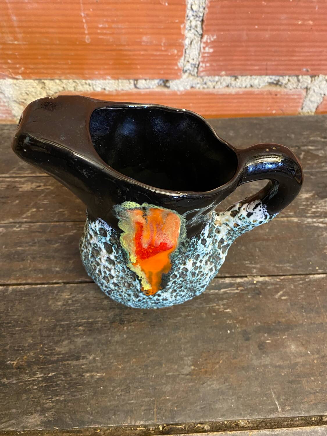 Old Pichet VALLAURIS Fat Lava Polychrome Ceramic Vintage