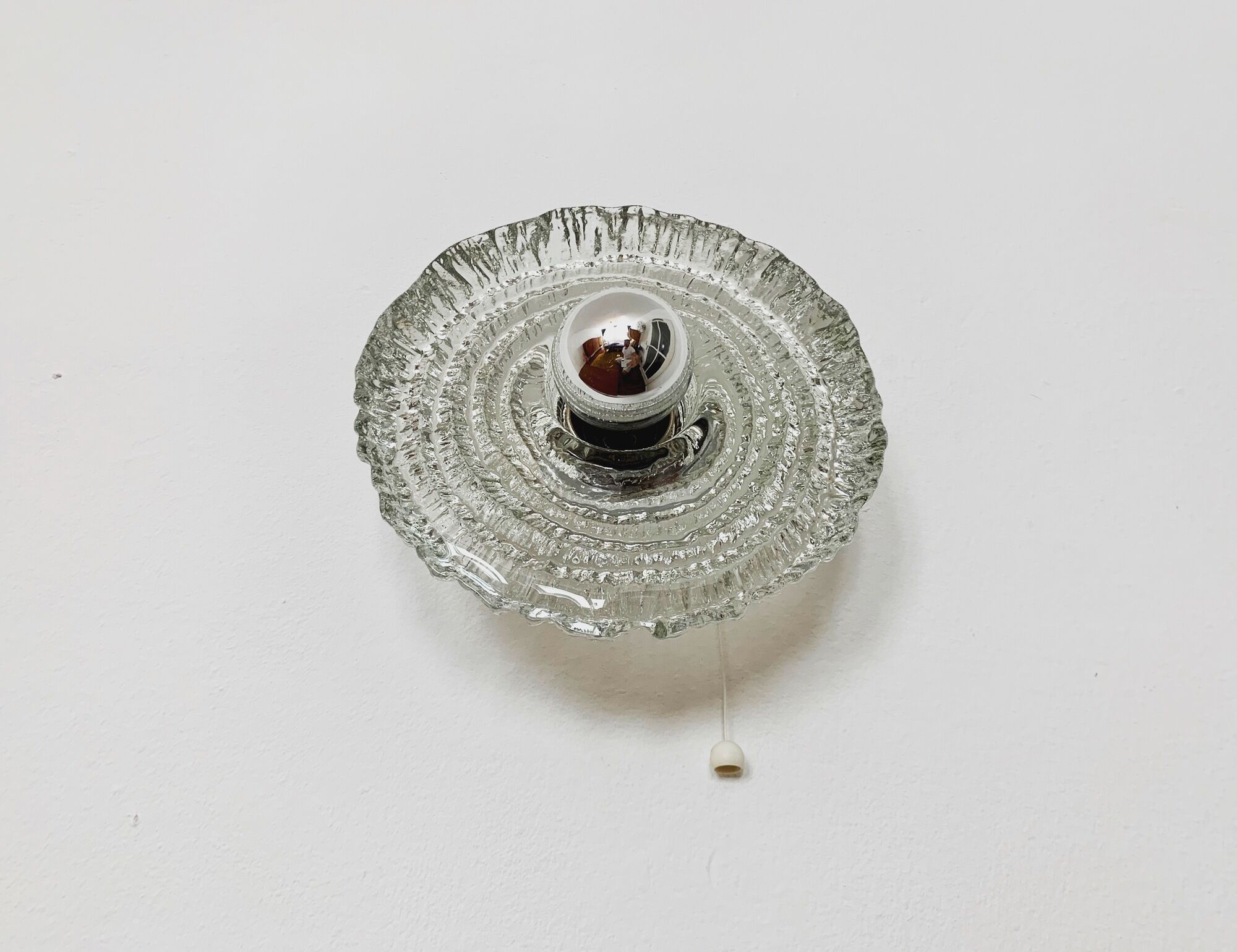 Magnificent Mid Century crystal glass wall lamp by Peill and Putzler