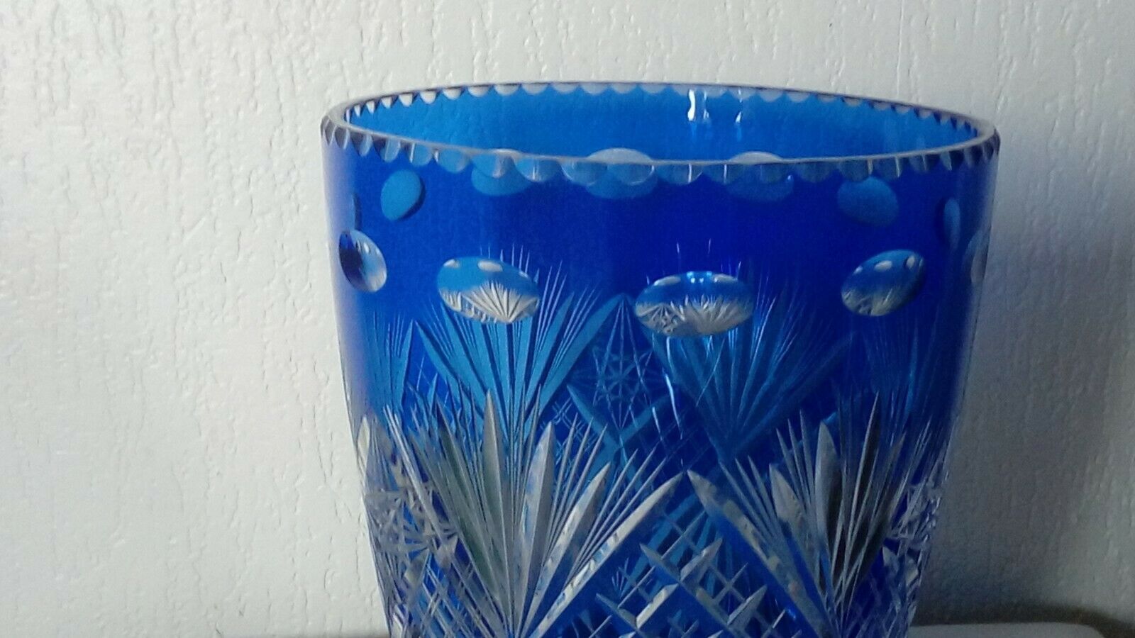 Cobalt-blue crystal vase