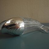 vintage glass fish nut dispenser whale table art