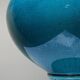 Turquoise & cobalt blue glazed earthenware vase/cache-pot by D. Dinis, 1960s-80s.