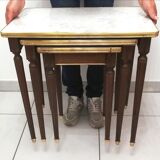 Pull-out tables on marble