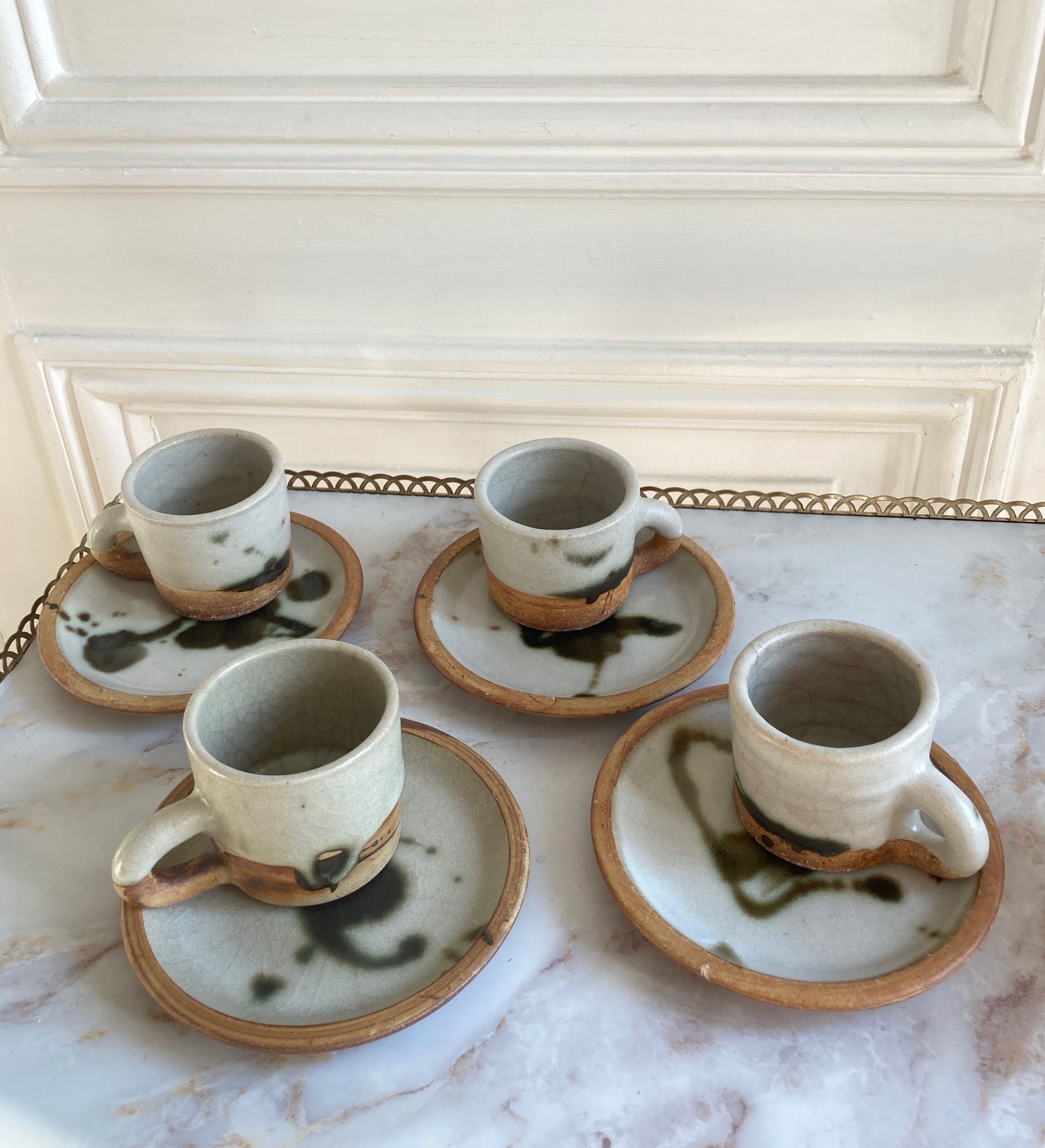 Coffee cups Pottery of La Colombe Madeleine Brault