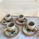 Coffee cups Pottery of La Colombe Madeleine Brault