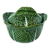 Soupière en barbotine modèle "Chou", vintage