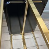 Textable brass and cashmere serving table