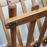 Magazine door and empty wooden pocket, vintage