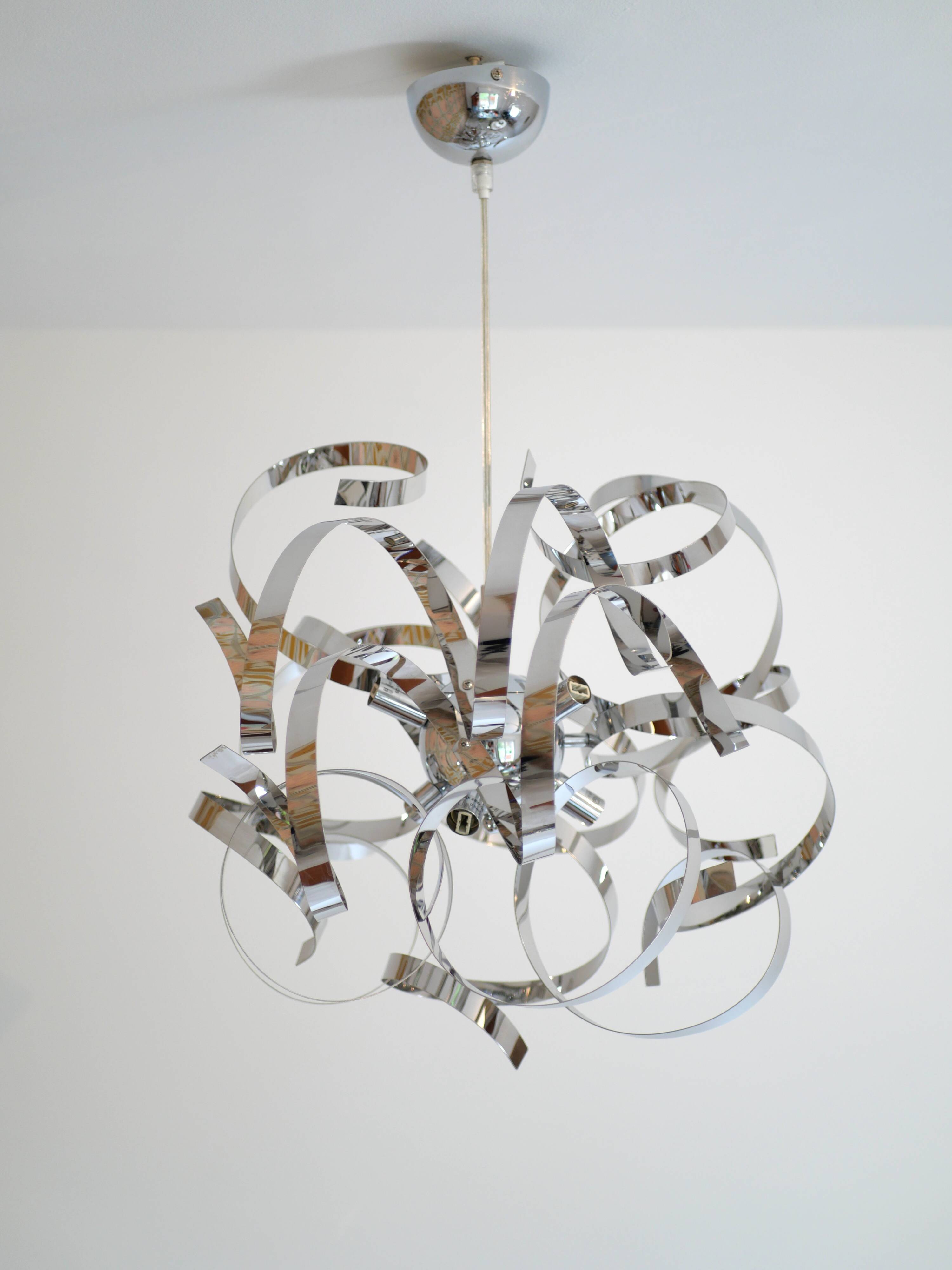 Suspension, chrome finish