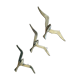 Set wall decoration birds (swallows) in vintage brass
