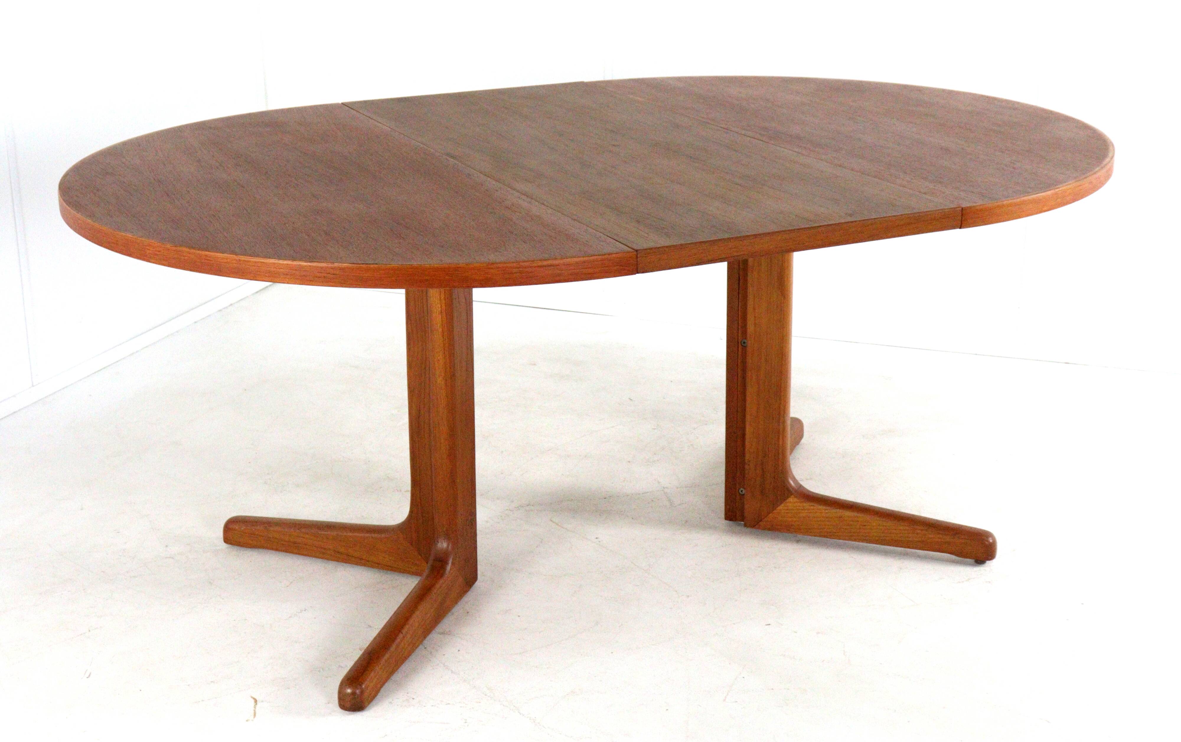 S. Burchardt Nielsen round (2x) extendable dining table danish design teak