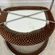 Set of 4 chrome tubular chairs Italian design from the 70s vintage fabric and metal
